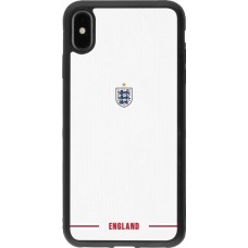 Coque iPhone Xs Max - Silicone rigide noir Maillot de football Angleterre 2026 personnalisable