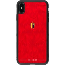 iPhone Xs Max Case Hülle - Silikon schwarz Belgien 2026 personalisierbares Fussballtrikot