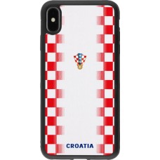 iPhone Xs Max Case Hülle - Silikon schwarz Kroatien 2026 personalisierbares Fussballtrikot