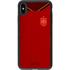 iPhone Xs Max Case Hülle - Silikon schwarz Spanien 2022 personalisierbares Fußballtrikot