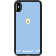 iPhone Xs Max Case Hülle - Silikon schwarz Uruguay 2026 personalisierbares Fussballtrikot