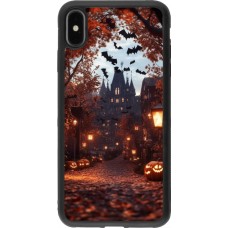 iPhone Xs Max Case Hülle - Silikon schwarz Halloween 2025 Haunted house