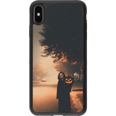 Coque iPhone Xs Max - Silicone rigide noir Halloween 2025 Scream