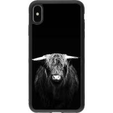 iPhone Xs Max Case Hülle - Silikon schwarz Highland calf black