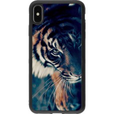 Coque iPhone Xs Max - Silicone rigide noir Incredible Lion