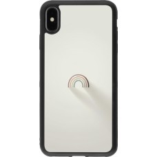 Coque iPhone Xs Max - Silicone rigide noir Mini Rainbow Minimal