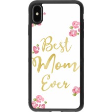Coque iPhone Xs Max - Silicone rigide noir Mom 2024 best Mom ever