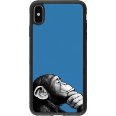 Hülle iPhone Xs Max - Silikon schwarz Monkey Pop Art