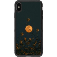 Hülle iPhone Xs Max - Silikon schwarz Moon Flowers