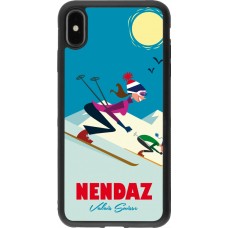 iPhone Xs Max Case Hülle - Silikon schwarz Nendaz Ski Downhill