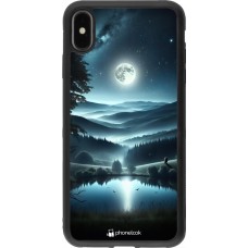 Coque iPhone Xs Max - Silicone rigide noir Night Sky View
