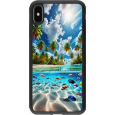 iPhone Xs Max Case Hülle - Silikon schwarz Strandparadies