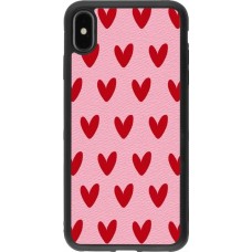 iPhone Xs Max Case Hülle - Silikon schwarz Saint Valentines Day 26 Pattern heart