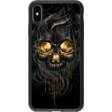 Hülle iPhone Xs Max - Silikon schwarz Skull 02