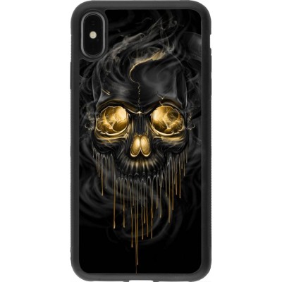 Hülle iPhone Xs Max - Silikon schwarz Skull 02