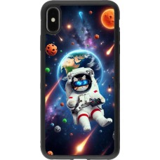 iPhone Xs Max Case Hülle - Silikon schwarz VR SpaceCat Odyssee