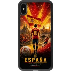 iPhone Xs Max Case Hülle - Silikon schwarz Fussball Espanien splash 2026