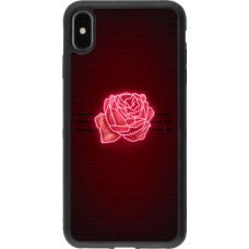 iPhone Xs Max Case Hülle - Silikon schwarz Spring 23 neon rose