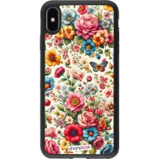iPhone Xs Max Case Hülle - Silikon schwarz Spring 25 fruehling bluetend