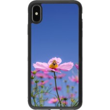 Coque iPhone Xs Max - Silicone rigide noir Bee on a flower Spring 2026