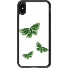 Coque iPhone Xs Max - Silicone rigide noir Butterflies Spring 2026