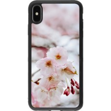 Coque iPhone Xs Max - Silicone rigide noir Cherry tree Spring 2026