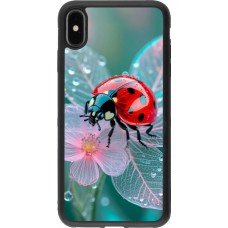 Coque iPhone Xs Max - Silicone rigide noir Ladybird in bloom Spring 2026