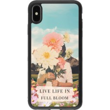 Coque iPhone Xs Max - Silicone rigide noir Live life in full moon Spring 2026