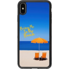 Coque iPhone Xs Max - Silicone rigide noir Summer 2025 Bring me to the beach