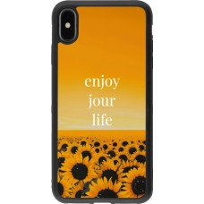 iPhone Xs Max Case Hülle - Silikon schwarz Summer 2025 Enjoy your life