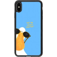 Coque iPhone Xs Max - Silicone rigide noir Tell me about yourself Summer 2026