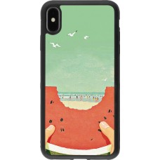 iPhone Xs Max Case Hülle - Silikon schwarz Views through a watermelon Summer 2026