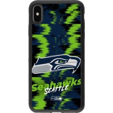Coque iPhone Xs Max - Silicone rigide noir Super Bowl 26 Seattle 2