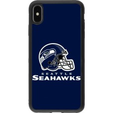 Coque iPhone Xs Max - Silicone rigide noir Super Bowl 26 Seattle 3