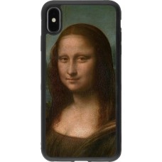 Coque iPhone Xs Max - Silicone rigide noir Tableau art - La Joconde - Léonard de Vinci