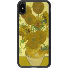 iPhone Xs Max Case Hülle - Silikon schwarz Kunstbild - Sonnenblumen  - Van Gogh