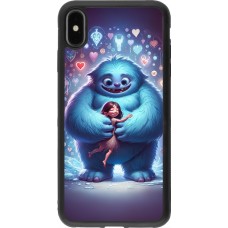 iPhone Xs Max Case Hülle - Silikon schwarz Valentin 2024 Flauschige Liebe