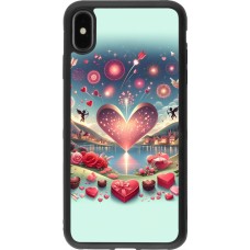 iPhone Xs Max Case Hülle - Silikon schwarz Valentin 2025 Schick