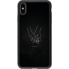 iPhone Xs Max Case Hülle - Silikon schwarz Valentine 2023 hands forever