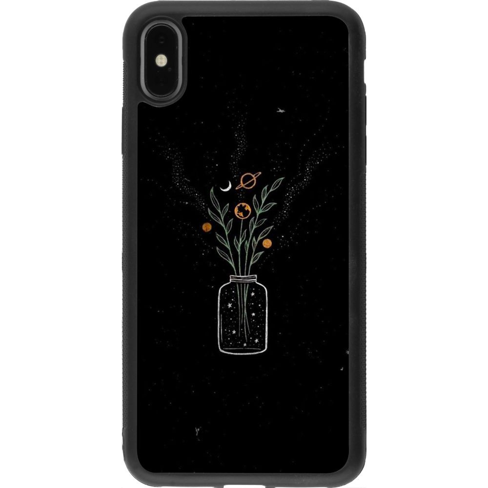 Coque iPhone Xs Max - Silicone rigide noir Vase black