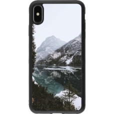 iPhone Xs Max Case Hülle - Silikon schwarz Winter 22 snowy mountain and lake