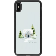 iPhone Xs Max Case Hülle - Silikon schwarz Winter 25 Cosy House