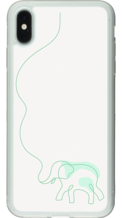 Coque iPhone Xs Max - Silicone rigide transparent Spring 23 baby elephant
