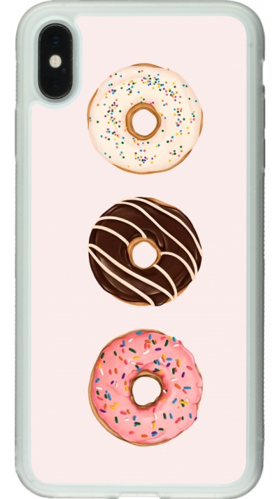 Coque iPhone Xs Max - Silicone rigide transparent Spring 23 donuts