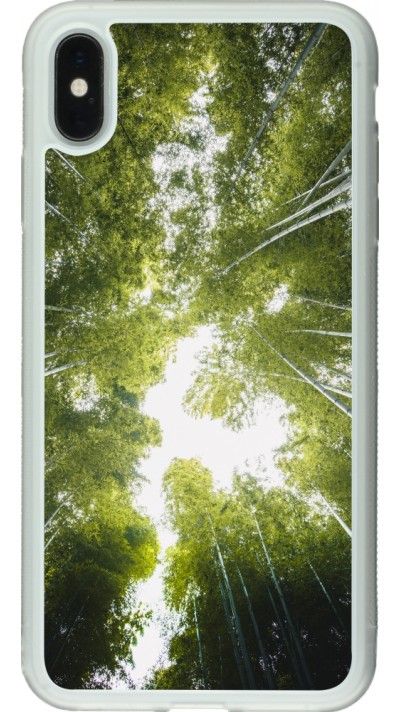 Coque iPhone Xs Max - Silicone rigide transparent Spring 23 forest blue sky