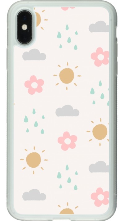 Coque iPhone Xs Max - Silicone rigide transparent Spring 23 weather