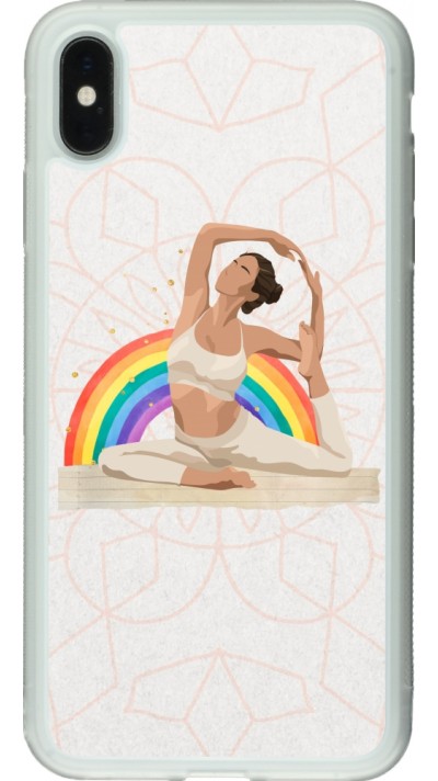 Coque iPhone Xs Max - Silicone rigide transparent Spring 23 yoga vibe