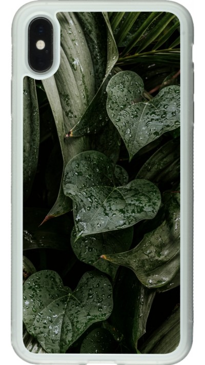 Coque iPhone Xs Max - Silicone rigide transparent Spring 23 fresh plants