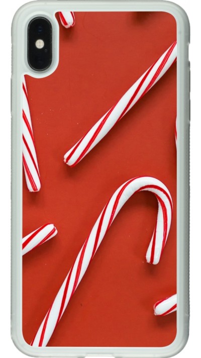 Coque iPhone Xs Max - Silicone rigide transparent Christmas 22 candy