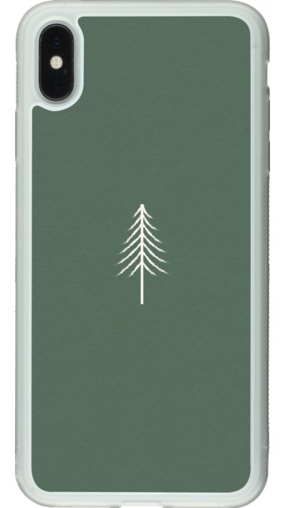 Coque iPhone Xs Max - Silicone rigide transparent Christmas 22 minimalist tree